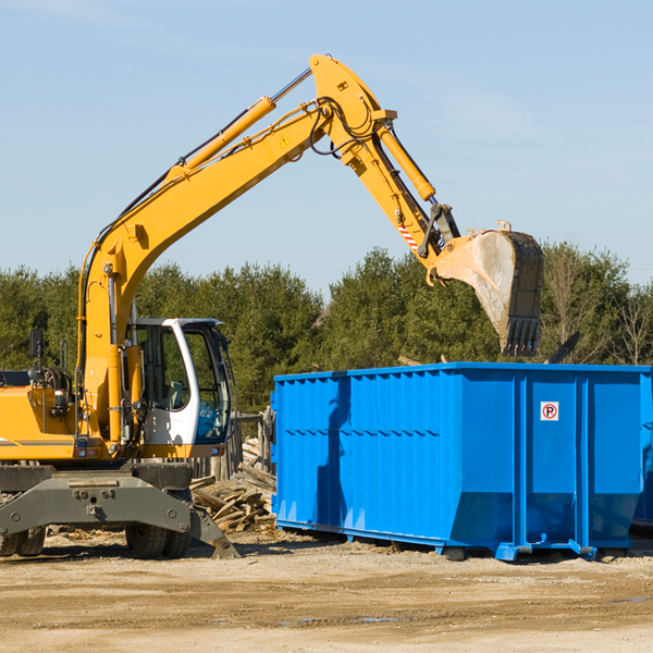 can i choose the location where the residential dumpster will be placed in Bryn Mawr CA